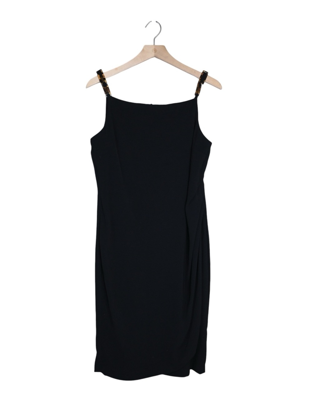 David Warren New York Women's 12 Black Buckle Strap Lined Dress